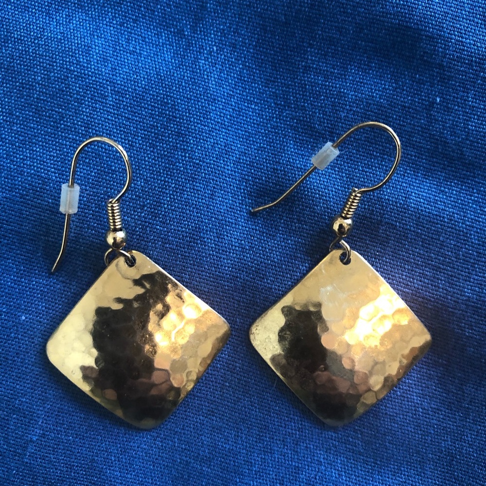 Gold color dangly earrings